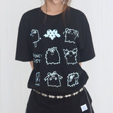 [FANCY X DUSTY] DUSTY DOODLE TEE (BLACK) F25NM1001