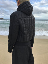 ジュノクロップフーデッドカットアウトライトウェイトパディング 3C