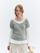 Dot Puff T-Shirt (Grey)