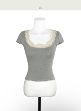 cove tone lace slim top