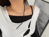 Liberty Leather Bar Mix Necklace