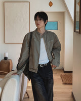 フェードビンテージデニムバイカージャケット