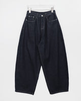 Huan Stitch Fleece Wide Denim Pants