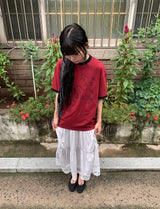 [unisex] モアブ ホース プリンティング リンガー ショート スリーブ ティー
