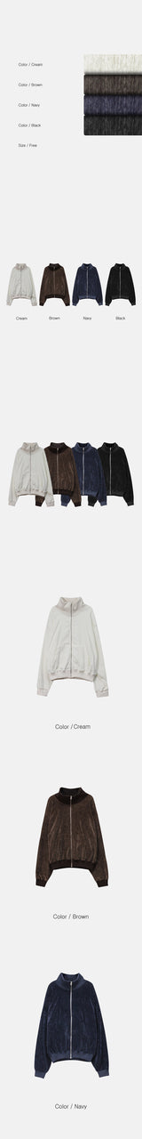 [SET UPセット]ベルベットトラックジップアップ(4色)