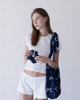 Big Ribbon Tie Big Bag (Navy)
