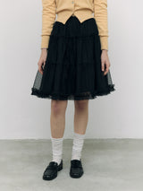TUTU MIDI SKIRT BLACK