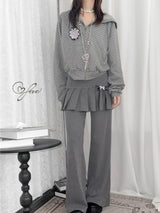 Tiered Flare Knit Pants