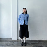 Boxy Cropped Striped Shirt