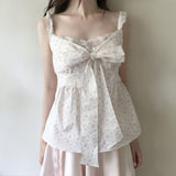 Summer Lace Ribbon Blouse - FLORAL