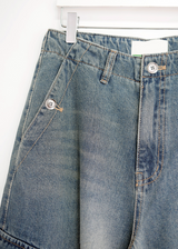 bel cargo denim pants(2color)