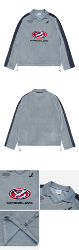 [24SS] シンボルニードルワークベロアロングスリーブ（ダークミント）