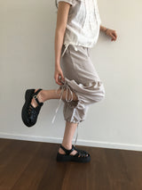 Shirring harem pants 