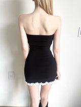 1230. リボントリミングコルセットトップミニワンピース