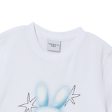 25SSナインティーズレトロバニーウーマンショートスリーブTシャツ ホワイト