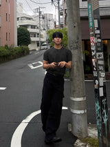 Vintage striped short-sleeved T-shirt
