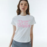 シャープロゴスリムスパンTシャツ ホワイト