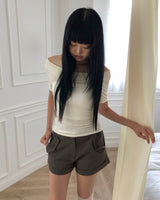 Huben Off-Shoulder Short Sleeve T-Shirt