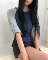 Miol Raglan Roll-Up T-Shirt