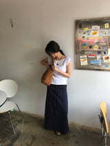 リベットボートネックTシャツ (3color)