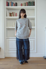 26SS★ ディノステッチ刺繍ピグメント半袖Tシャツ