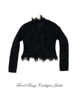 Tweed Fringe Cardigan Jacket