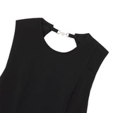 [ULKIN] Backless Double Ribbon Top_Black