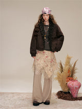 Layered Shirring Pleats Skort