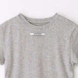 スリムレーベルハーフTシャツ グレー