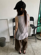 26SS★ [BAONHAUS] Loenin Cotton Strap Bermuda Pants