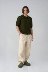 Argyle patterned short-sleeved knitwear