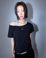 Stud Short Tee - Black