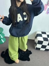 シープフリース🐑🧸スナップツーピンタックストリングバルーンワイドロングパンツ 🧸🩶🖤💚4カラー