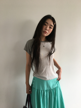 Liang button frill long skirt (4color)