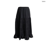 (2color) Line Dot Frill Skirt