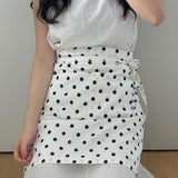 dot half-pocket apron