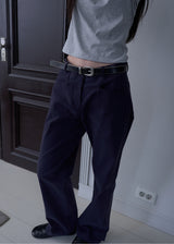 Leather Logo Belt (Black)