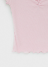 [MADE] Bellini Shirring V-Neck Short Sleeve Tee
