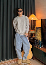 [virstyle original] INKKI two tuck Balloon Tapered Denim Pants 4COLOR