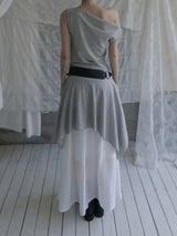 Sella Shirred Flare Long Skirt