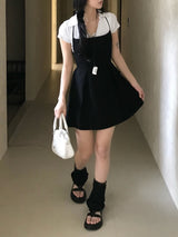 Lise Back Strap Tulip Sleeveless Mini Dress