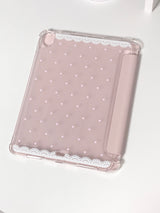 レースポルカドットiPadケース (for tablets 11” above)