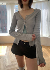 SNAP RIB CARDIGAN (5color)