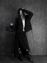 bold buckle cropped jacket (unisex)