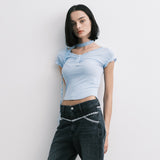lace sc t (sky blue)