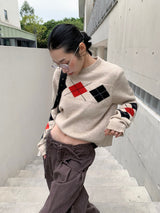 Shine Argyle Handwarmer Knit