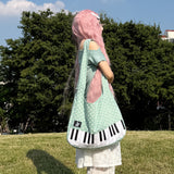 ミントポルカドット ピアノバッグ