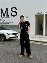 LMN VerTrack Air-Fit Short-Sleeved T-Shirt + Crack CHAMP Line Wide Pants