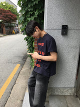 ザフィアー レタリングショートスリーブTシャツ 4C