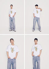 [24SS] マイネームイズファジーラビット半袖Tシャツ CREAM